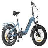 DYU FF500 20" Electric Bike - 500W Motor 48V14Ah Battery 50KM Range Disc Brakes - Blue